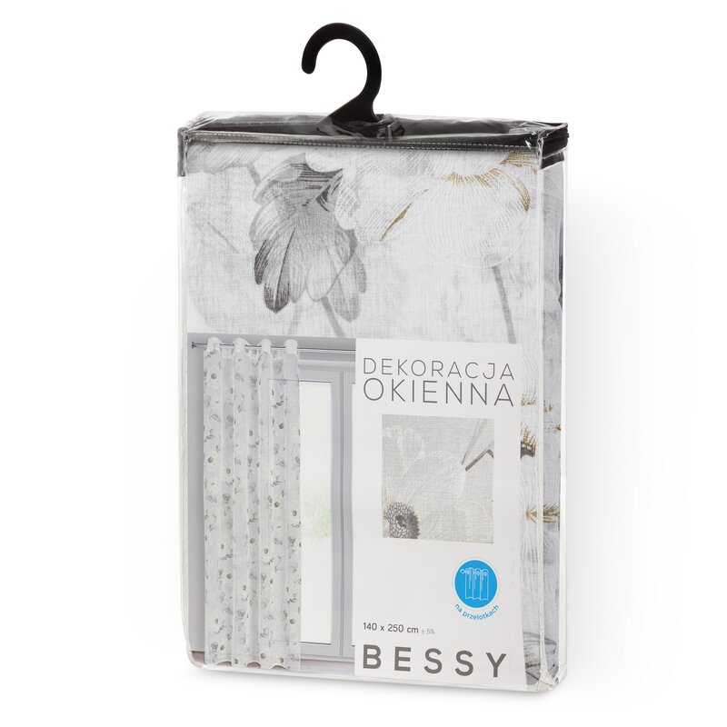 Firana gotowa Bessy biała 140 X 250 CM – delikatnie rozprasza światło