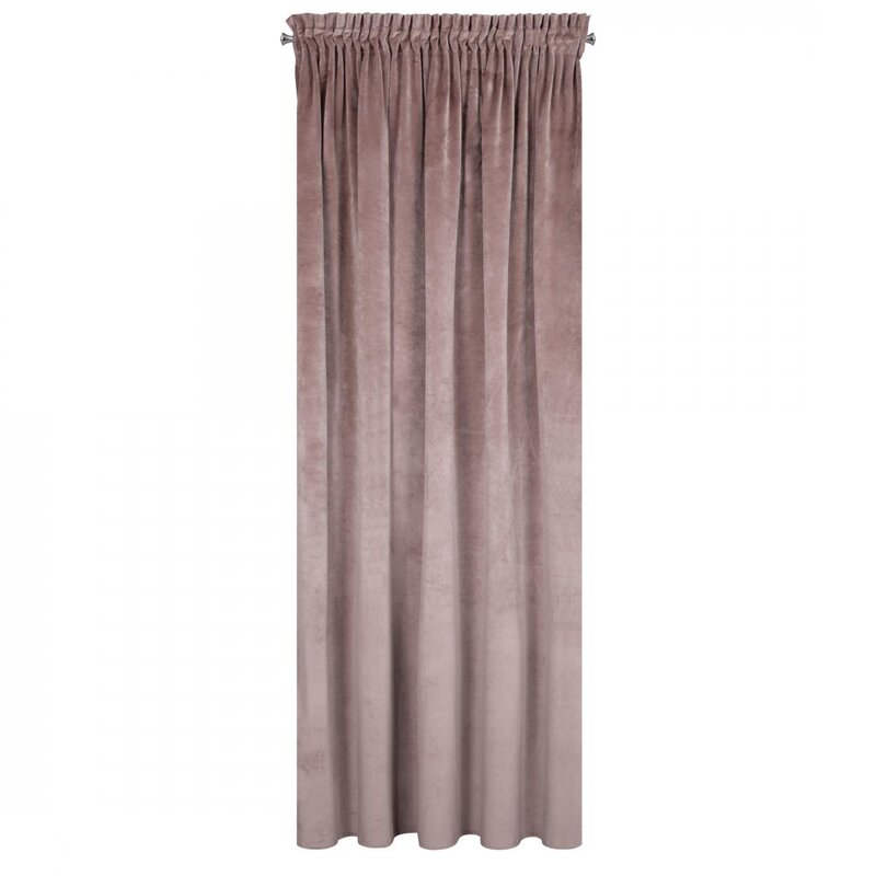Zasłona gotowa pudrowy róż 140 x 270 cm – zaciemnienie sypialni