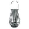 Lampion metalowy CM/LENA/LAM/01 grafitowy 27x27x42 – do dekoracji balkonu