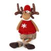 Figurka bożonarodzeniowa czerwona 25 x 15 x 59 cm – świąteczna dekoracja