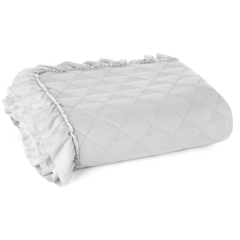 Narzuta Vanesa srebrna 200 x 220 cm – doda blasku sypialni