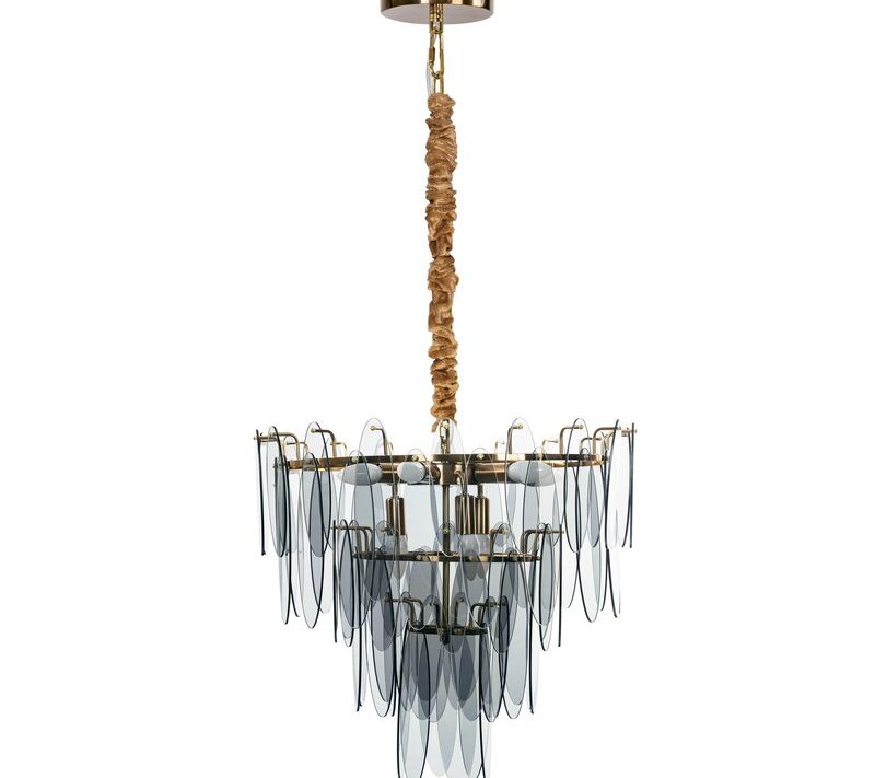 Lampa wisząca Marla transparentna O 60 x 150 cm – stylowe oświetlenie salonu
