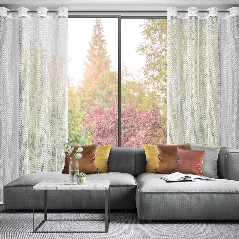 Firana gotowa Mirella biały 140 x 250 cm – rozświetla wnętrze