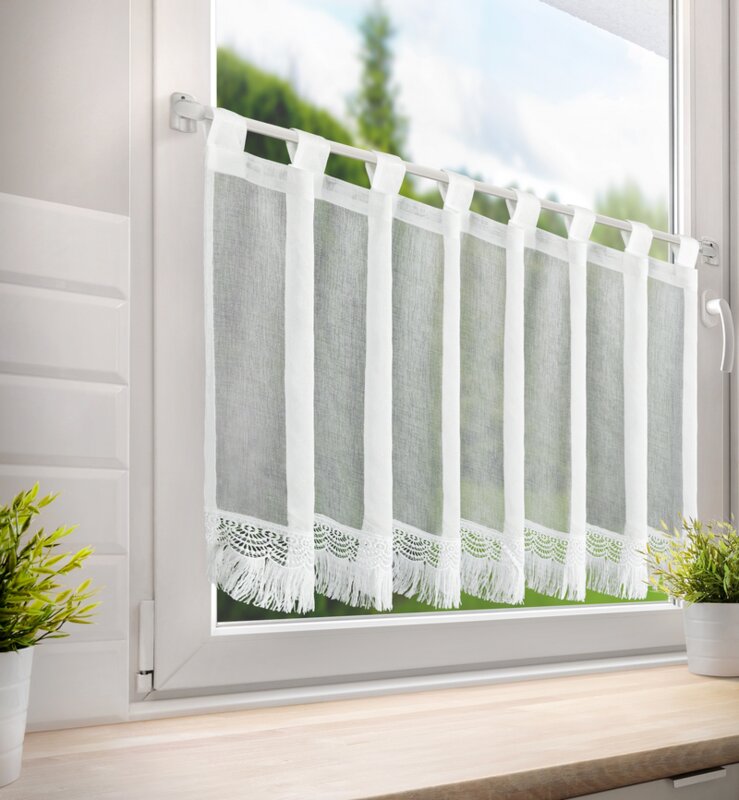 Firana gotowa Roxana biała 150 x 60 cm – rozjaśnia wnętrze