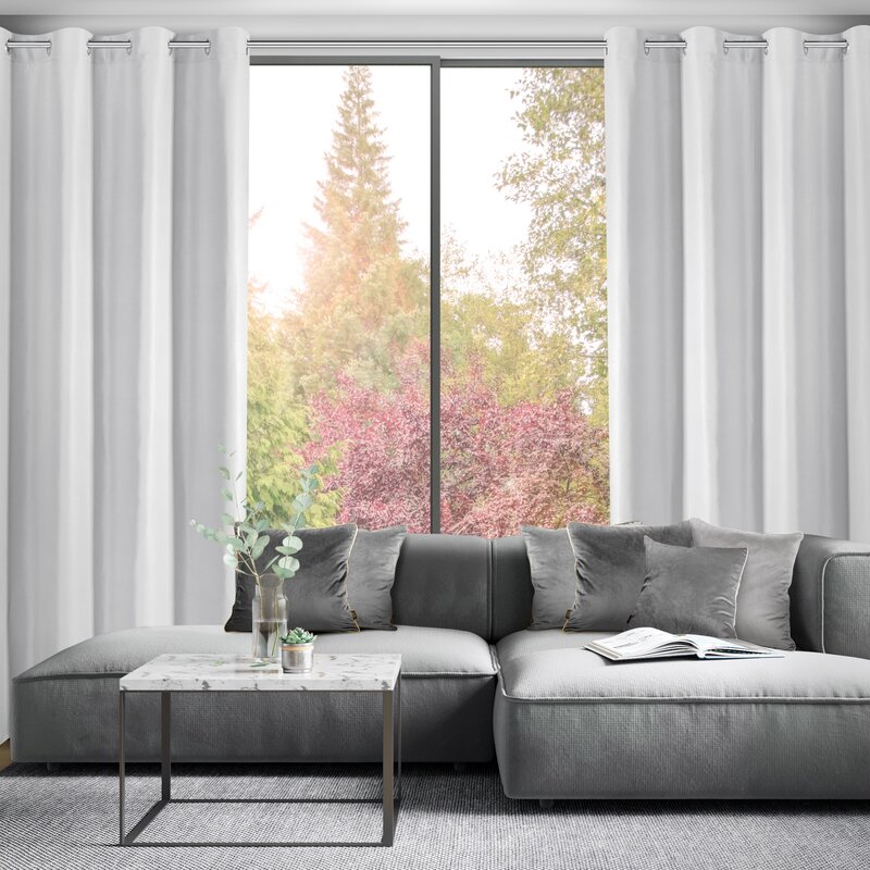 Zasłona gotowa Adari biała 140 x 250 cm – rozjaśnia wnętrze
