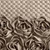 Narzuta welwetowa Roses ciemnobeżowa 170 X 210 cm – miękka i dekoracyjna
