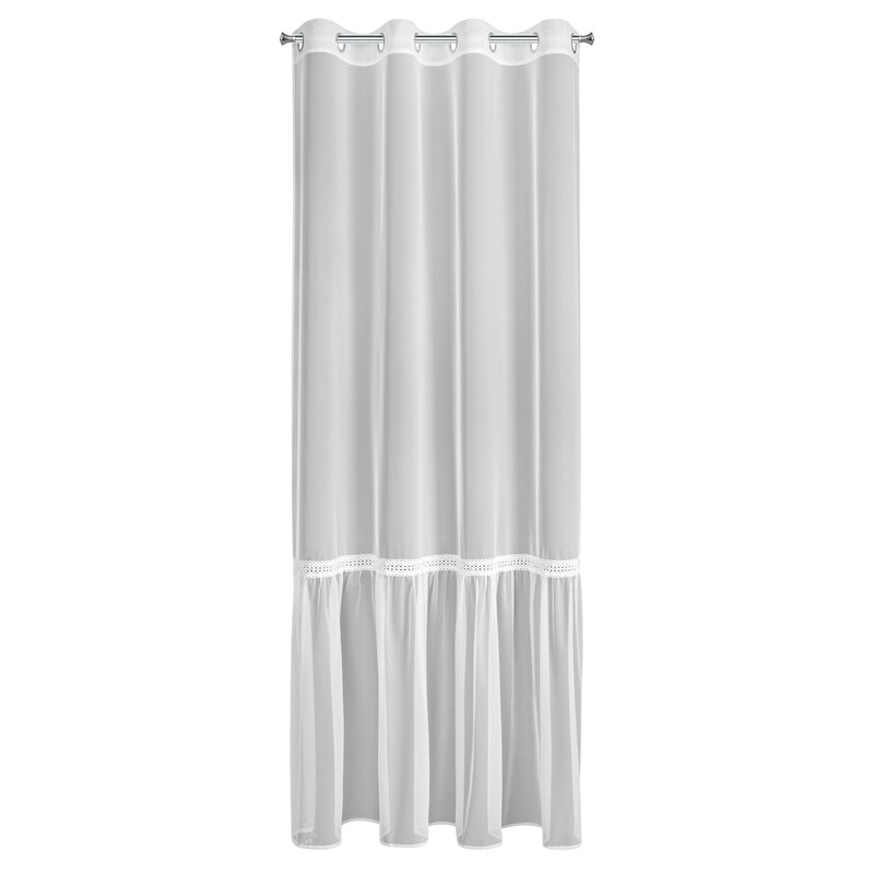 Zasłona gotowa Naomi biała 140 x 260 cm – rozprasza światło