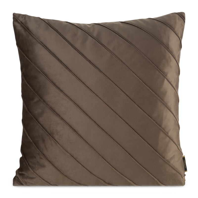 Poszewka velvet NALA 3 jasnobrązowa 45 x 45 cm – dodatek na sofę