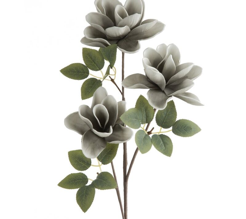 Kwiat dekoracyjny Flore 752 popielaty O 14 X 68 CM – imitujący magnolię