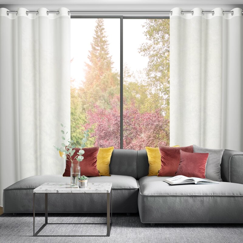 Firana gotowa biała 135 x 250 cm – rozświetla wnętrze
