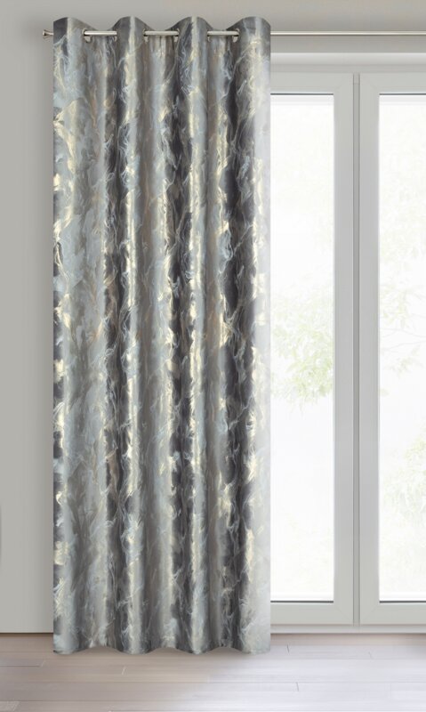 Zasłona gotowa Melody stalowa 140 x 250 cm – zaciemnia pomieszczenie