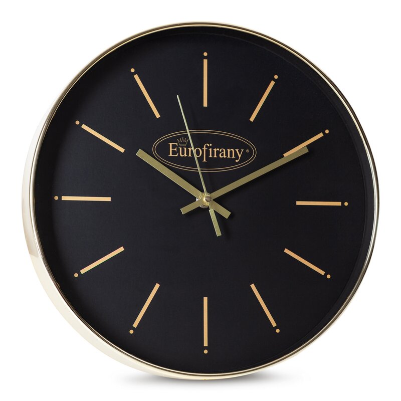 Zegar ścienny nowoczesny czarny 30X4X30 cm – stylowy akcent w salonie