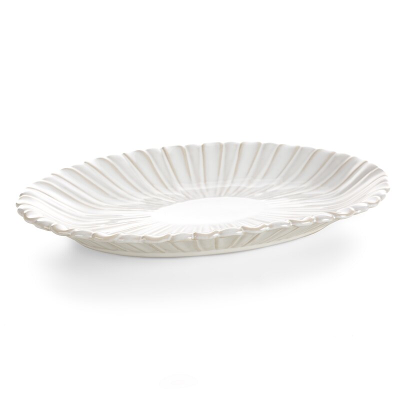 Patera ceramiczna Avril kremowa 31 x 20 x 3 cm – pięknie eksponuje owoce