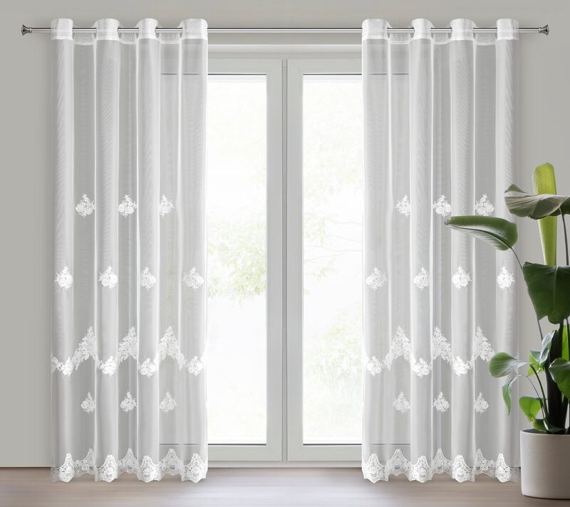 Firana gotowa Isari biała 140 x 250 cm – rozprasza światło