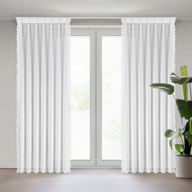 Firana gotowa Loreta biała 80 x 270 cm – rozprasza światło