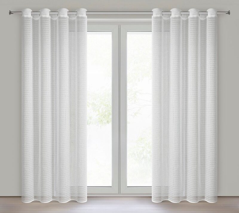Firana gotowa Elira biała 140 x 250 cm – rozprasza światło