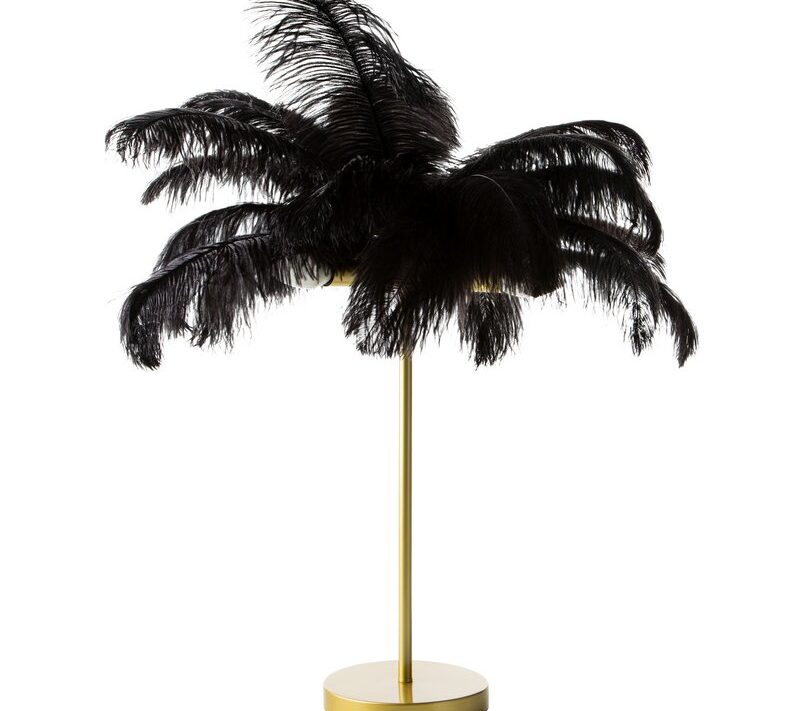 Lampa stołowa Feri czarna 65 x 65 x 68 cm – tworzy nastrój