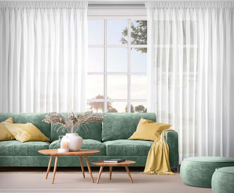 Firana gotowa na taśmie Lucy biała 200 X 270 cm – miękki woal