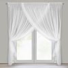 Firana gotowa biała 350 x 150 cm – gotowa do zawieszenia