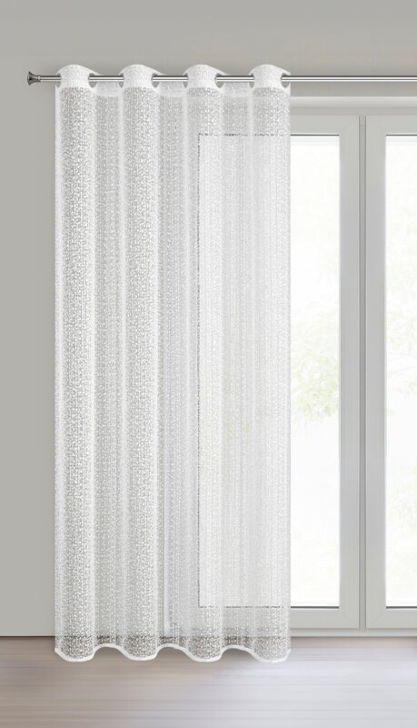 Firana gotowa KLOE biała 140 X 250 CM – delikatnie rozprasza światło