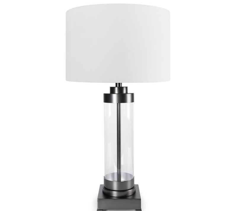 Lampa stołowa Clara biała O 40 x 74 cm – stworzy przytulny klimat