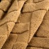 Koc flanelowy Caro miodowy 200 x 220 cm – idealny na relaks