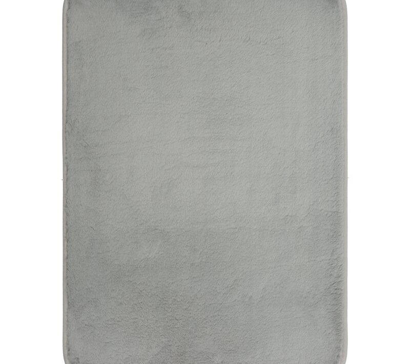 Dywanik futrzany NINA srebrny 50 x 70 cm – miękki i komfortowy