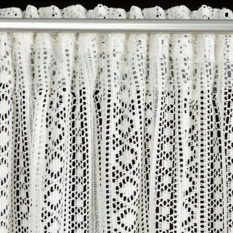 FIRANA GOTOWA LILIANA NA TAŚMIE 140 X 260 CM BIAŁY