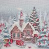 Bieżnik gobelinowy świąteczny popielaty 40x100 cm – trwały i elegancki
