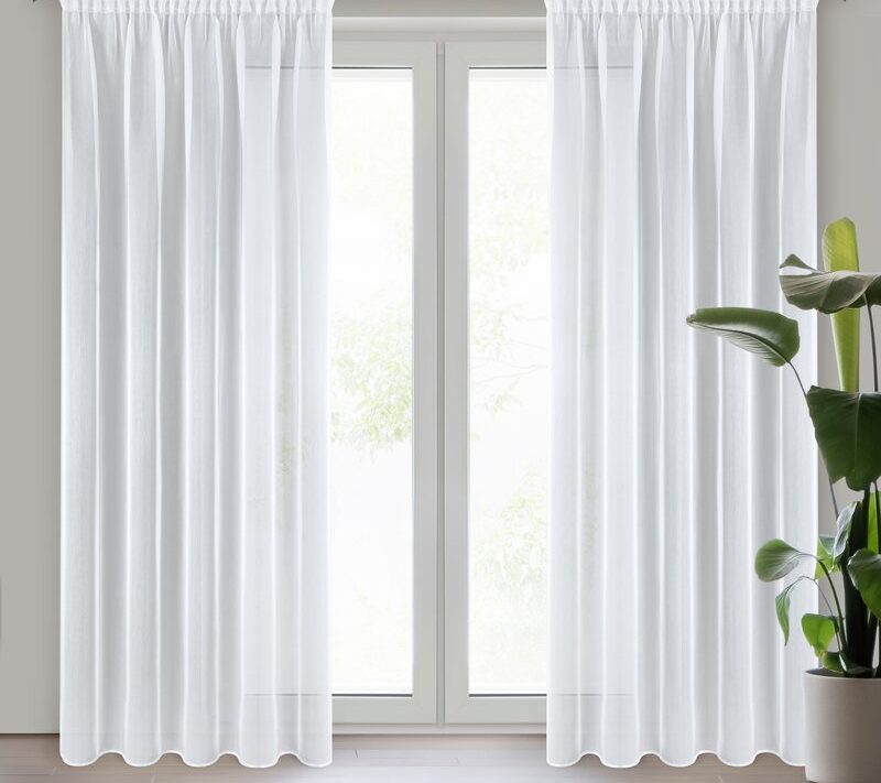Firana gotowa Mirea biały 140 x 270 cm – rozjaśnia wnętrze