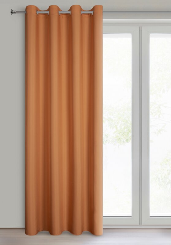 Zasłona gotowa Rita ruda 140 x 250 cm – wprowadzi ciepło