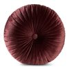 Poszewka velvet okrągła bordowa Ø 40 cm – doda ciepła wnętrzu