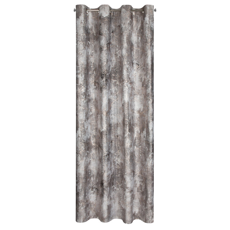 Zasłona gotowa stalowa 140 x 250 cm – zaciemniająca i stylowa