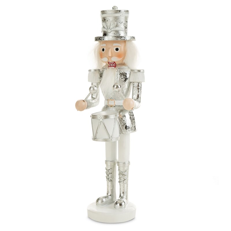Figurka świąteczna biała 8 x 7 x 25 cm – dekoracja na święta
