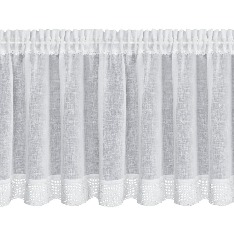 Firana gotowa Lari biała 150 X 60 cm – delikatnie filtruje światło