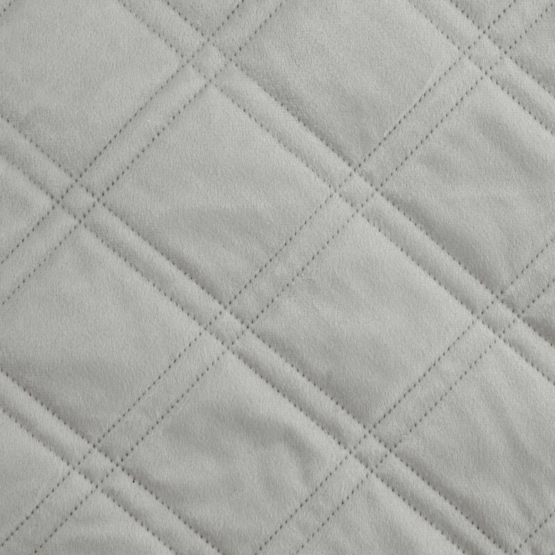 Narzuta welurowa D91 Luiz 8 srebrna 220 x 240 cm – stylowe okrycie łóżka