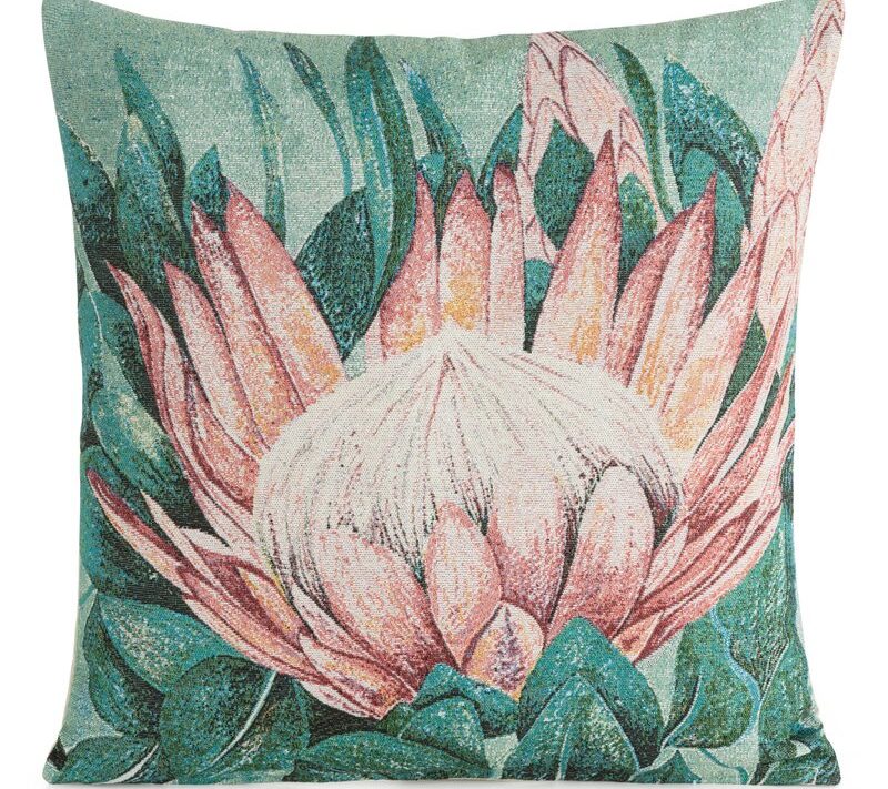 Poszewka gobelin 09 miętowa 45 x 45 cm – ożywi wnętrze