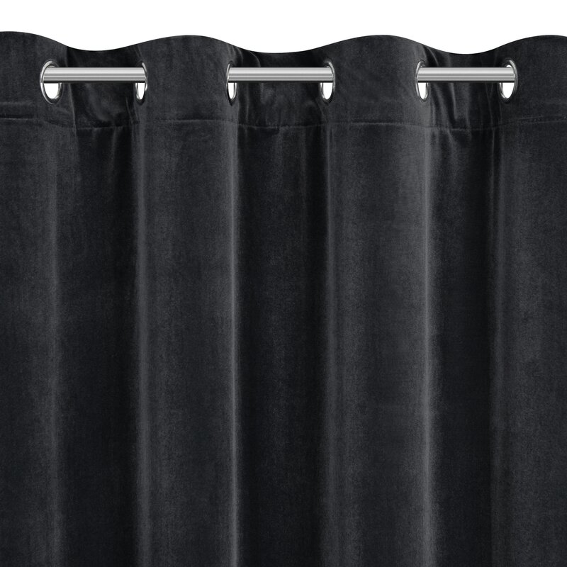 Zasłona gotowa Nita czarna 140 x 250 cm – pełne zaciemnienie