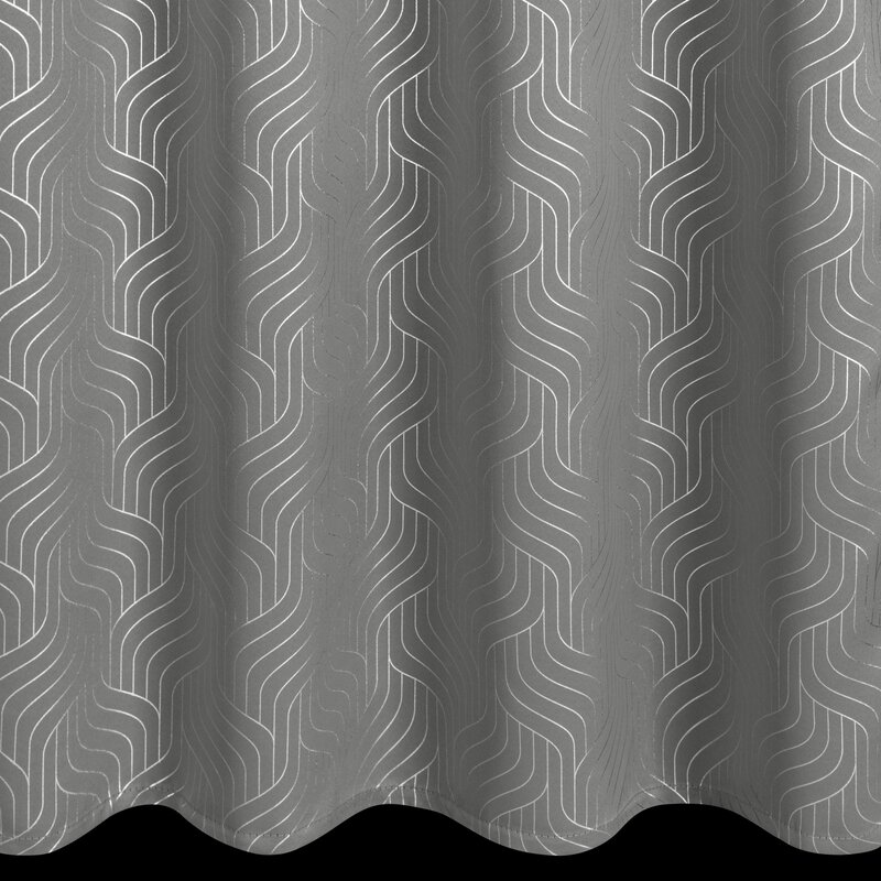 Zasłona gotowa Oleta srebrna 140 X 250 cm – zaciemniająca z blaskiem