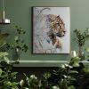 Obraz ręcznie malowany Motyw Zwierzęcy beżowy 80 X 100 CM – z nutą egzotyki
