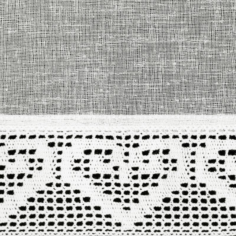Zazdrostka Gabi kremowa 150 x 60 cm – zdobiona koronką