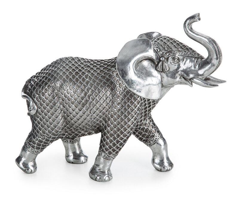 Figurka ceramiczna EVAN stalowa 13 X 30 X 25 CM – do salonu i gabinetu