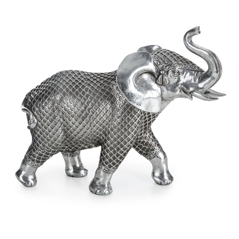 Figurka ceramiczna EVAN stalowa 13 X 30 X 25 CM – do salonu i gabinetu
