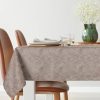 Obrus żakardowy ciemnobeżowy 140 x 260 cm – eleganckie tło stołu