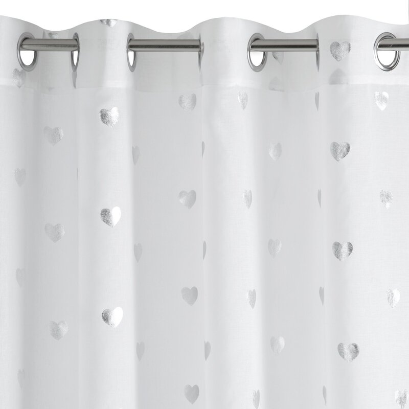 Firana gotowa Benay biała 140 X 250 CM – z delikatnym nadrukiem