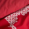 Komplet pościeli z mikrowłókna Bożonarodzeniowa NOEL2 czerwona 220X200 – miękka i ciepła