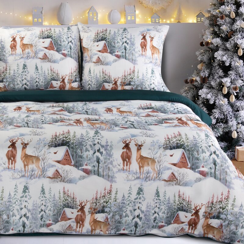 Komplet pościeli Fairyland biały 160 x 200 cm – idealny na święta