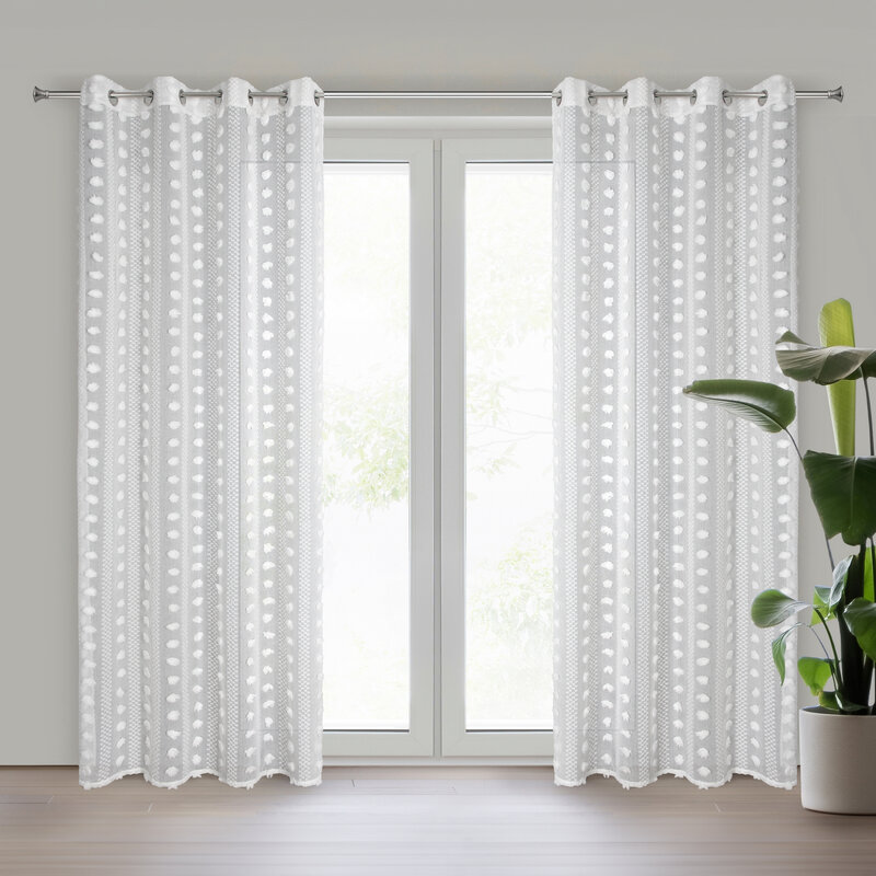 Zasłona gotowa Elenor biała 140 x 250 cm – rozświetla wnętrze