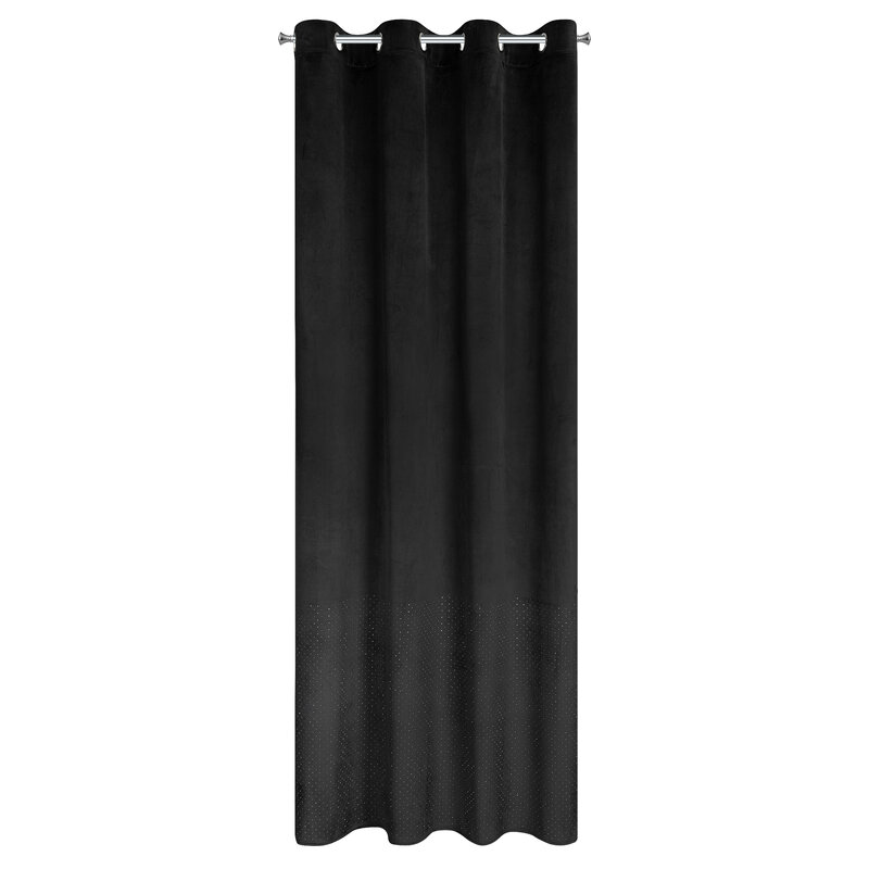Zasłona gotowa Ariadna czarna 140 x 250 cm – zaciemnia pomieszczenie