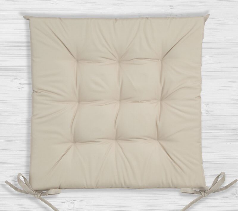 Siedzisko tarasowe kremowe 40x40x5 cm – dodaje komfortu